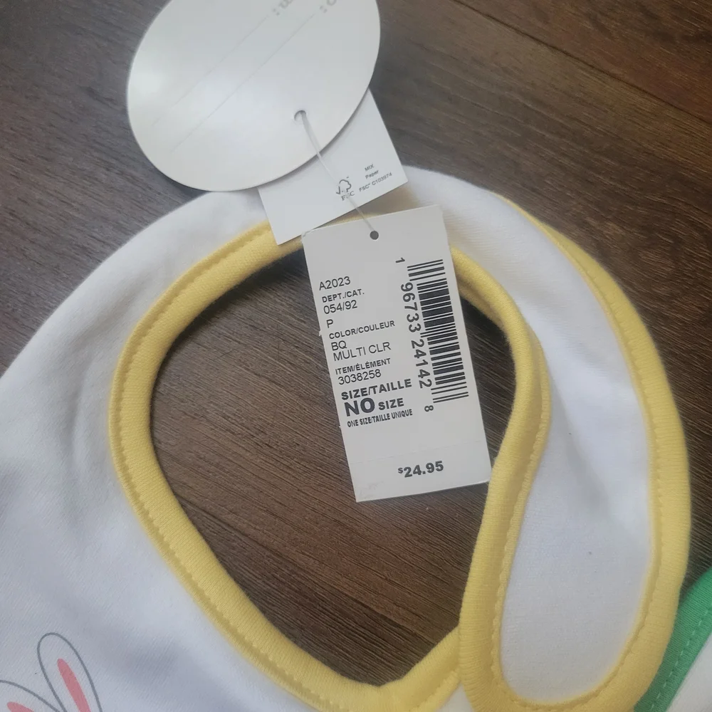 Pair of Baby Holiday Bibs - Yellow Easter & Green St. Patrick's